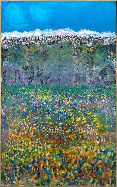 La sagra di primavera, 2009, Gouache on canvas, cm 150 x 95, Private collection Antonio Zendralli - Switzerland